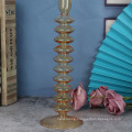 Top Quality Yellow Transparent Color Glass Long Stem Candle Holder